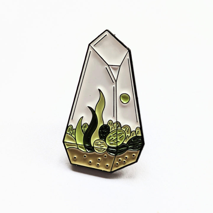 Cacti & Succulent Terrarium Enamel Pin - Windy City Aquariums