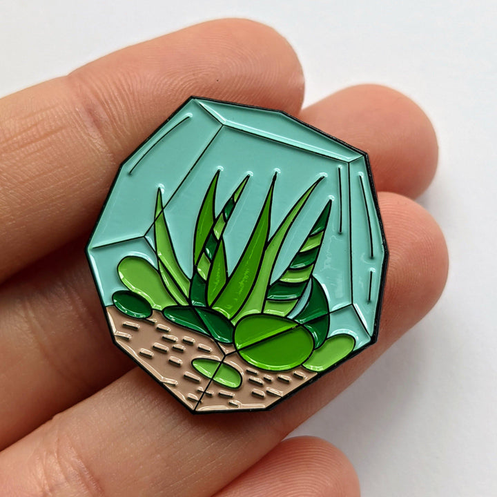Cacti & Succulent Terrarium Enamel Pin - Windy City Aquariums