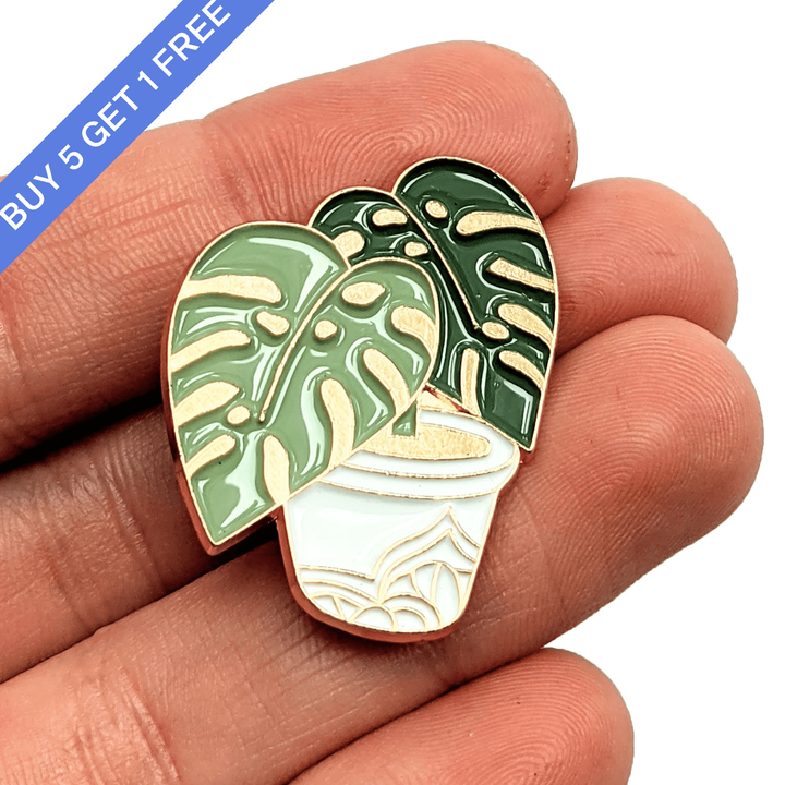 Monstera Plant Enamel Pin - Windy City Aquariums