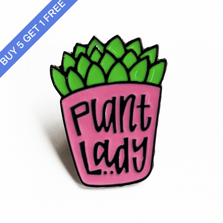 Plant Lady Enamel Pin - Windy City Aquariums