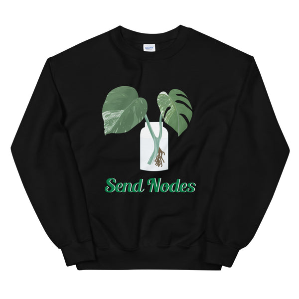"Send Nodes" Monstera Albo Unisex Sweatshirt